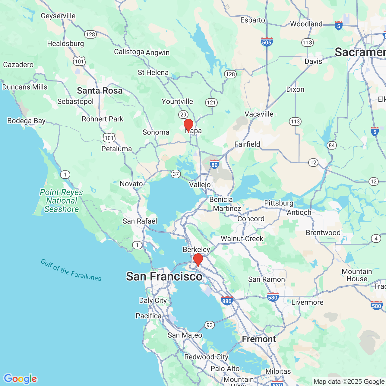 Google map image of our locations